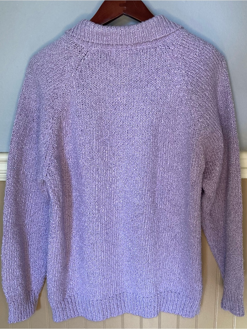 Vintage Jennifer Moore Lavender Knit Pullover with Pearl Buttons - Medium - Picture 5 of 5